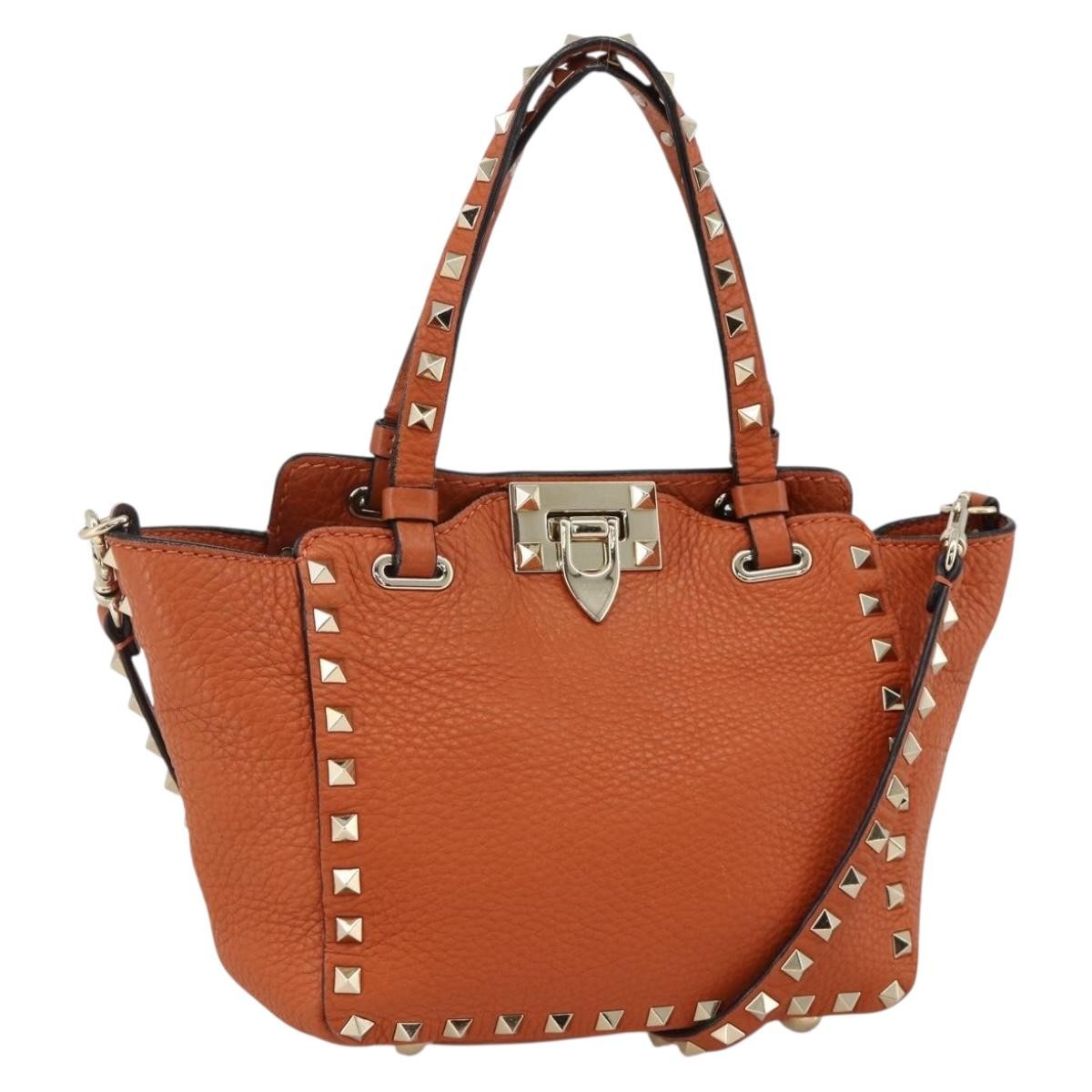 Valentino Garavani Rockstud Pebbled Leather Small