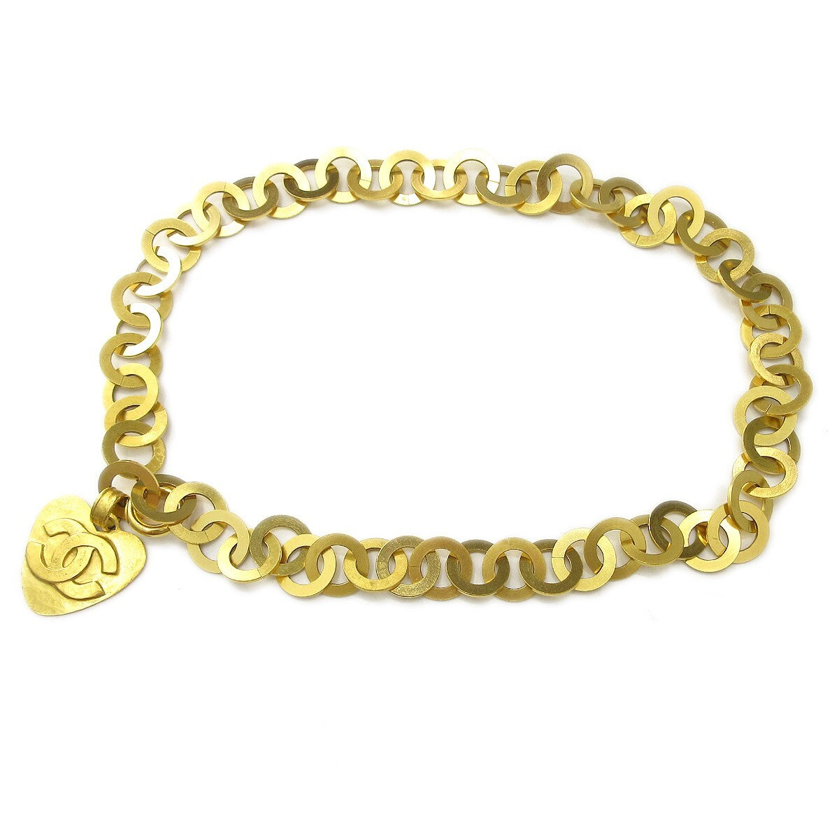 Chanel Vintage Heart Chain Belt Metal Product Image