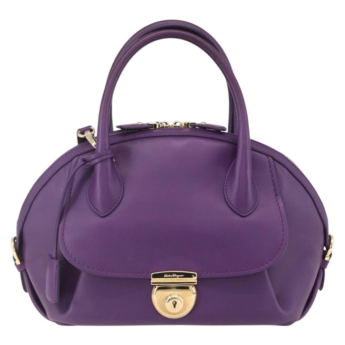 Salvatore Ferragamo Vintage Fiamma Satchel Leather Medium