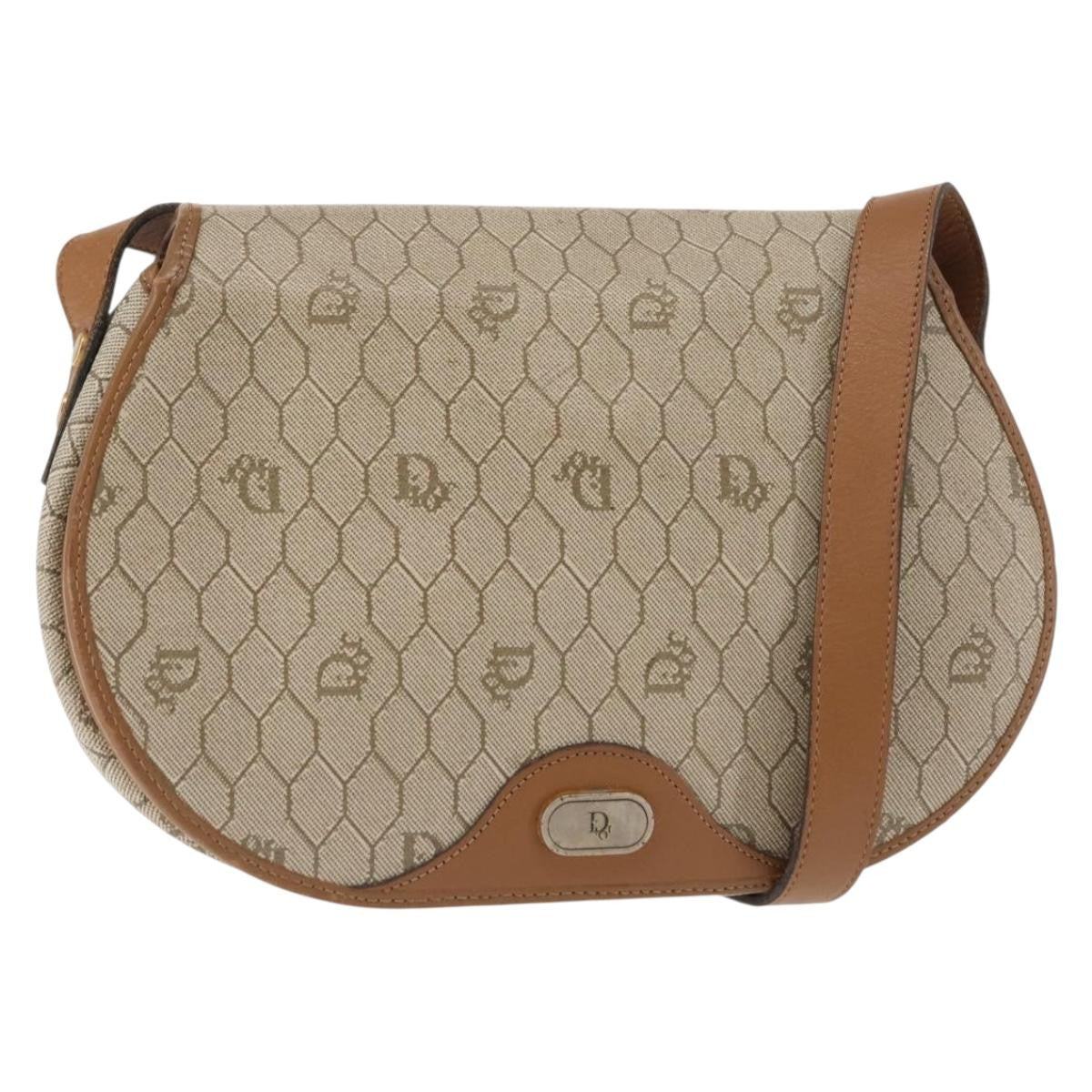 Christian Dior Vintage Honeycomb Flap Crossbody Bag Coated Canvas Product Image