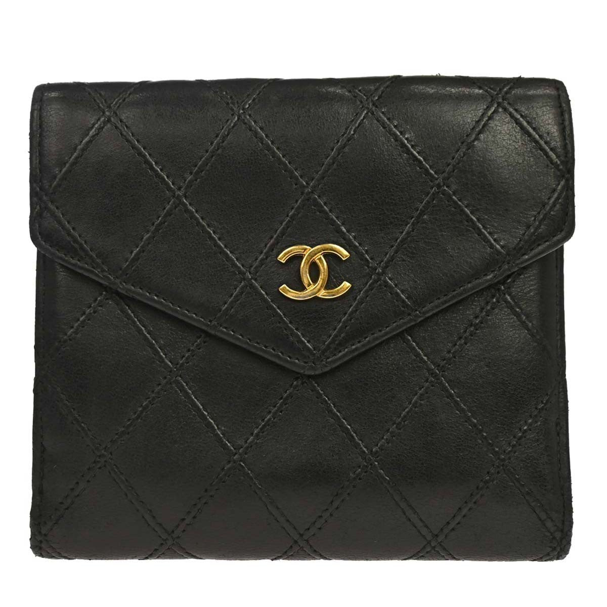 Chanel Envelope Gusset Chevron Lambskin Long