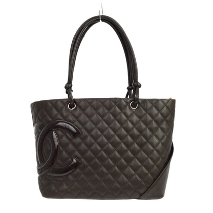 Chanel Cambon Tote Quilted Leather Large