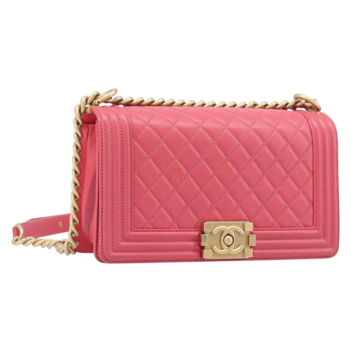 Chanel Boy Flap Quilted Lambskin New Medium