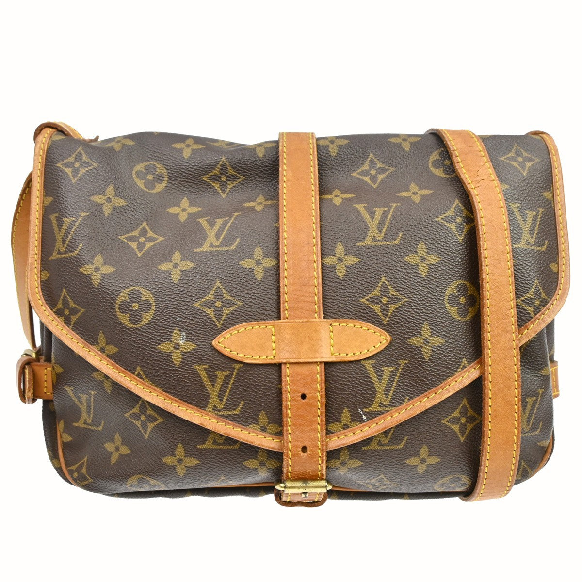 Louis Vuitton Saumur Handbag Monogram Canvas 30