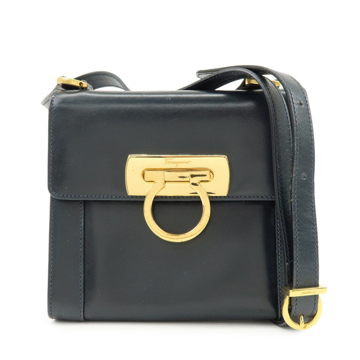 Salvatore Ferragamo Vintage Gancini Flap Leather Medium