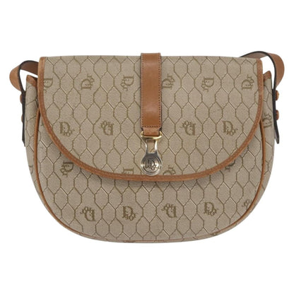 Christian Dior Vintage Honeycomb Shoulder Bag Canvas and Leather Product Image
