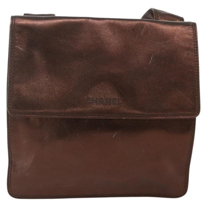 Chanel Vintage Logo Flap Messenger Leather Medium