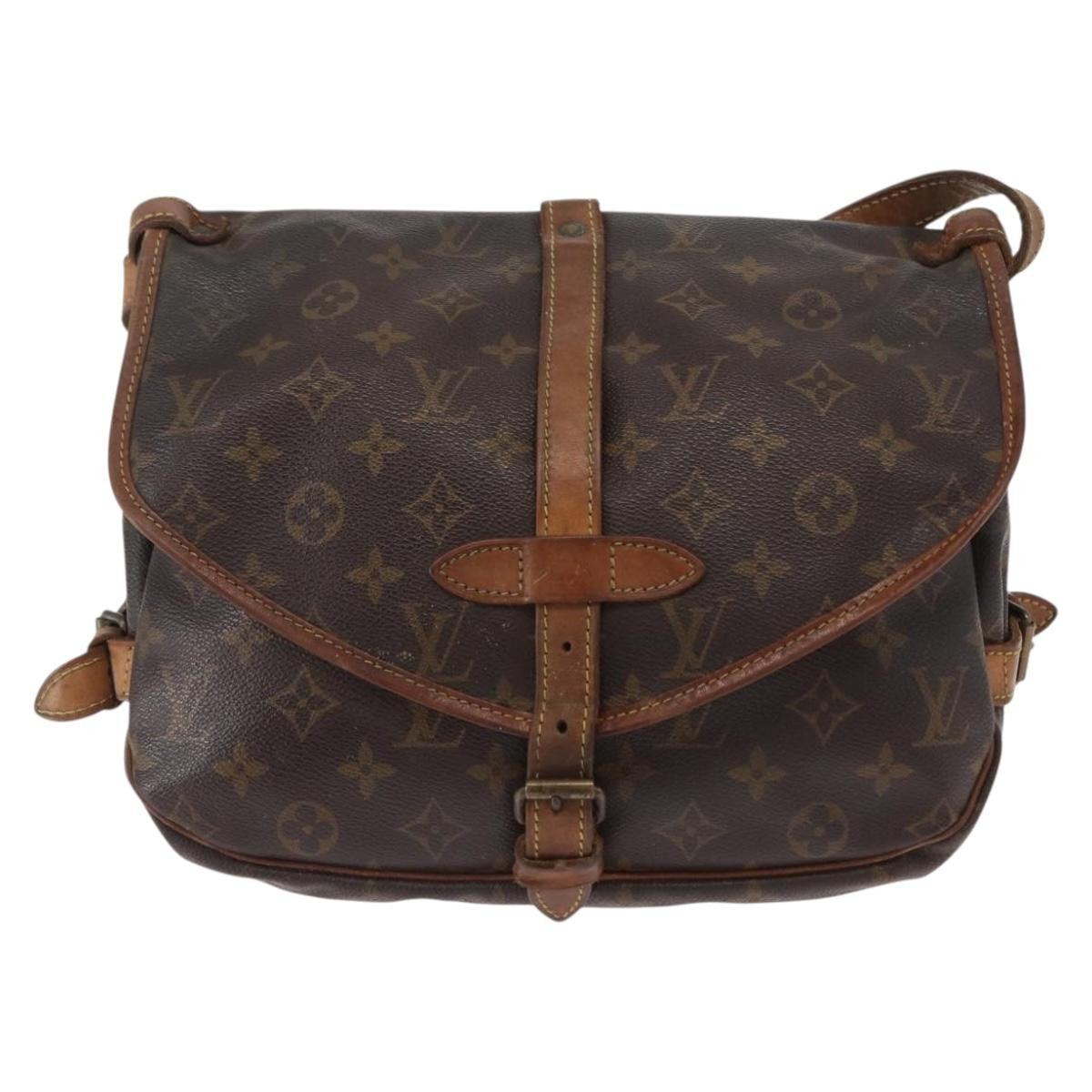Louis Vuitton Saumur Handbag Monogram Canvas 30
