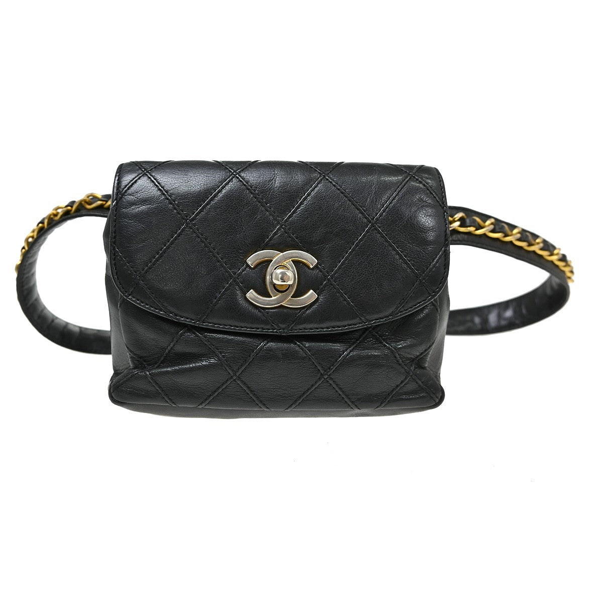 Chanel Vintage CC Flap Waist Quilted Leather Small
