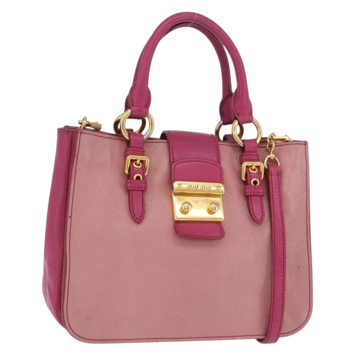 Miu Miu Madras Convertible Lock Leather Medium