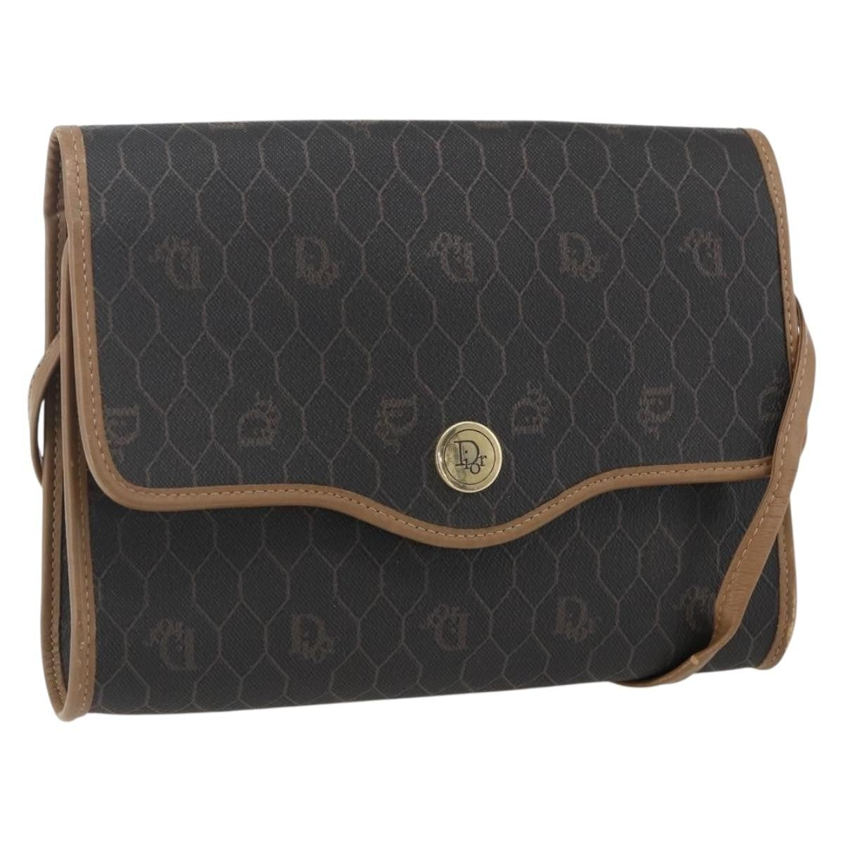 Christian Dior Vintage Honeycomb Flap Canvas and Leather Product Image