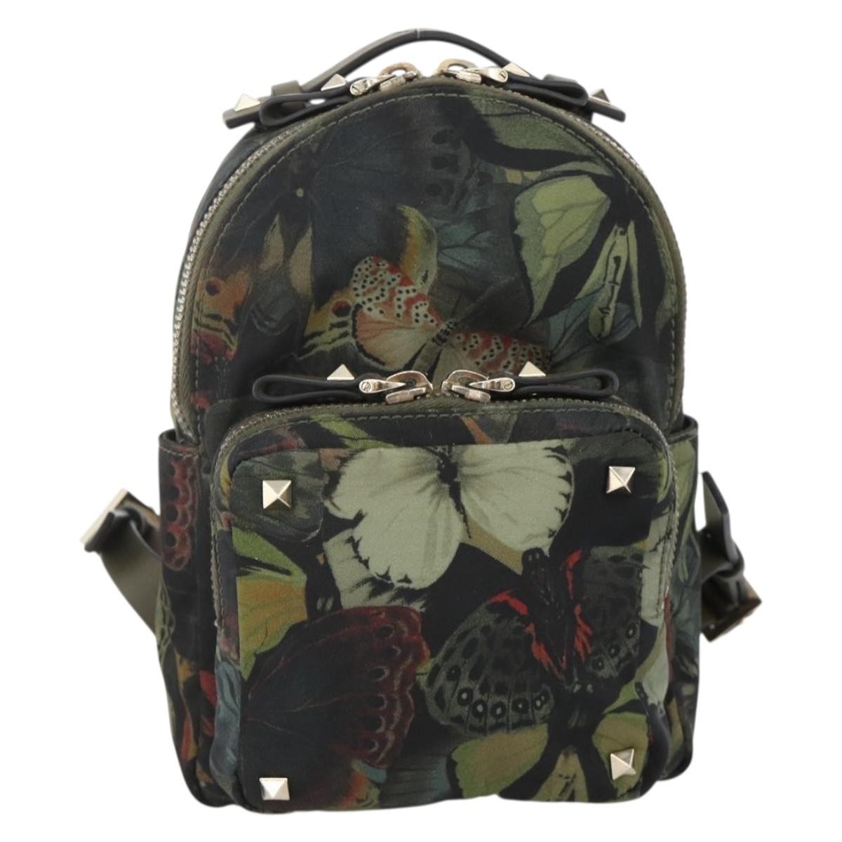 Valentino Garavani Backpack Denim with Butterfly Applique Mini