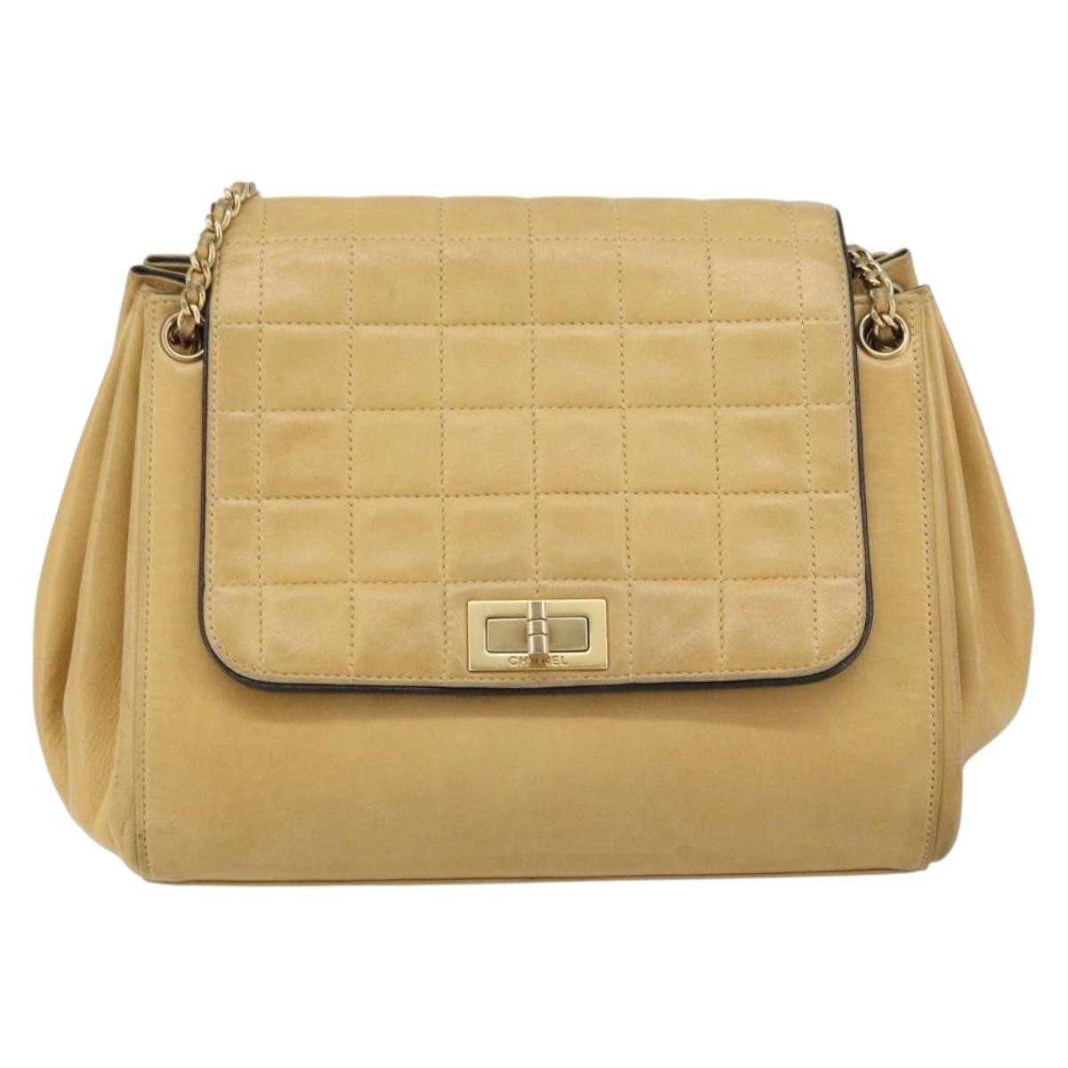 Chanel Chocolate Bar Accordion Reissue Flap Bag Quilted Lambskin Small