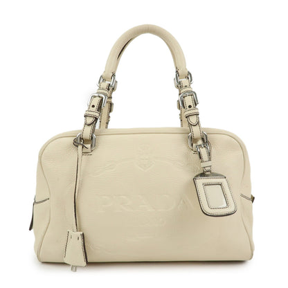 Prada Embossed Logo Bauletto Vitello Daino Medium