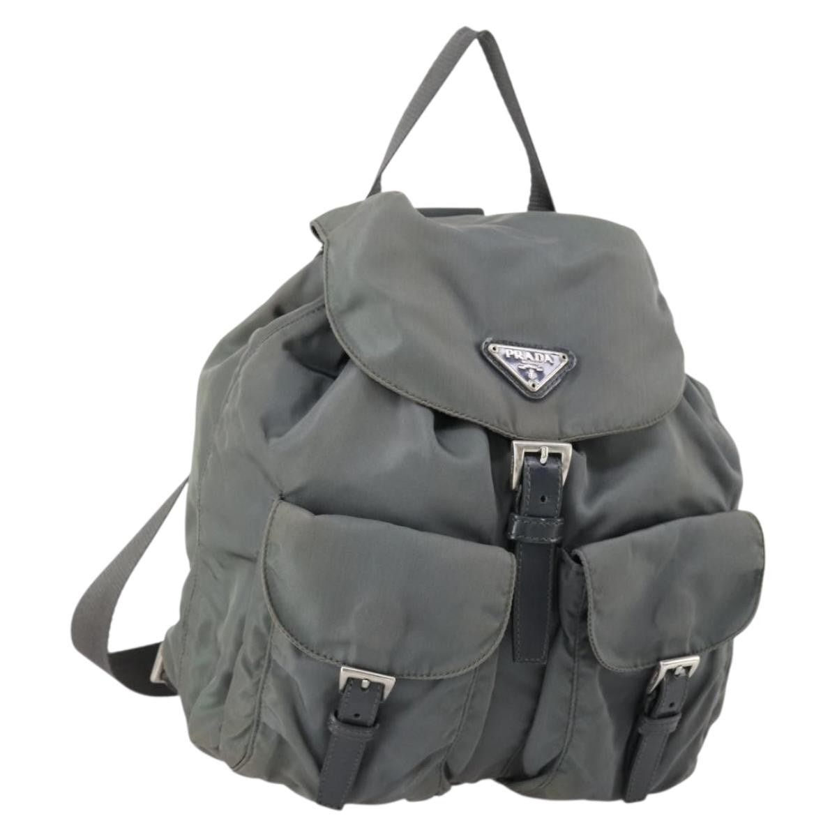 Prada Double Front Pocket Backpack Tessuto Small