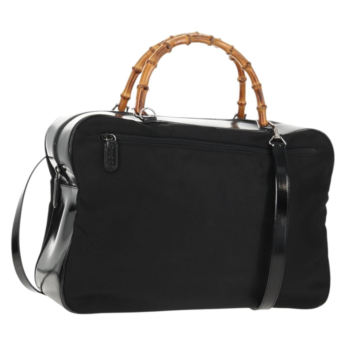 Gucci Vintage Bamboo Handle Bag Nylon Product Image