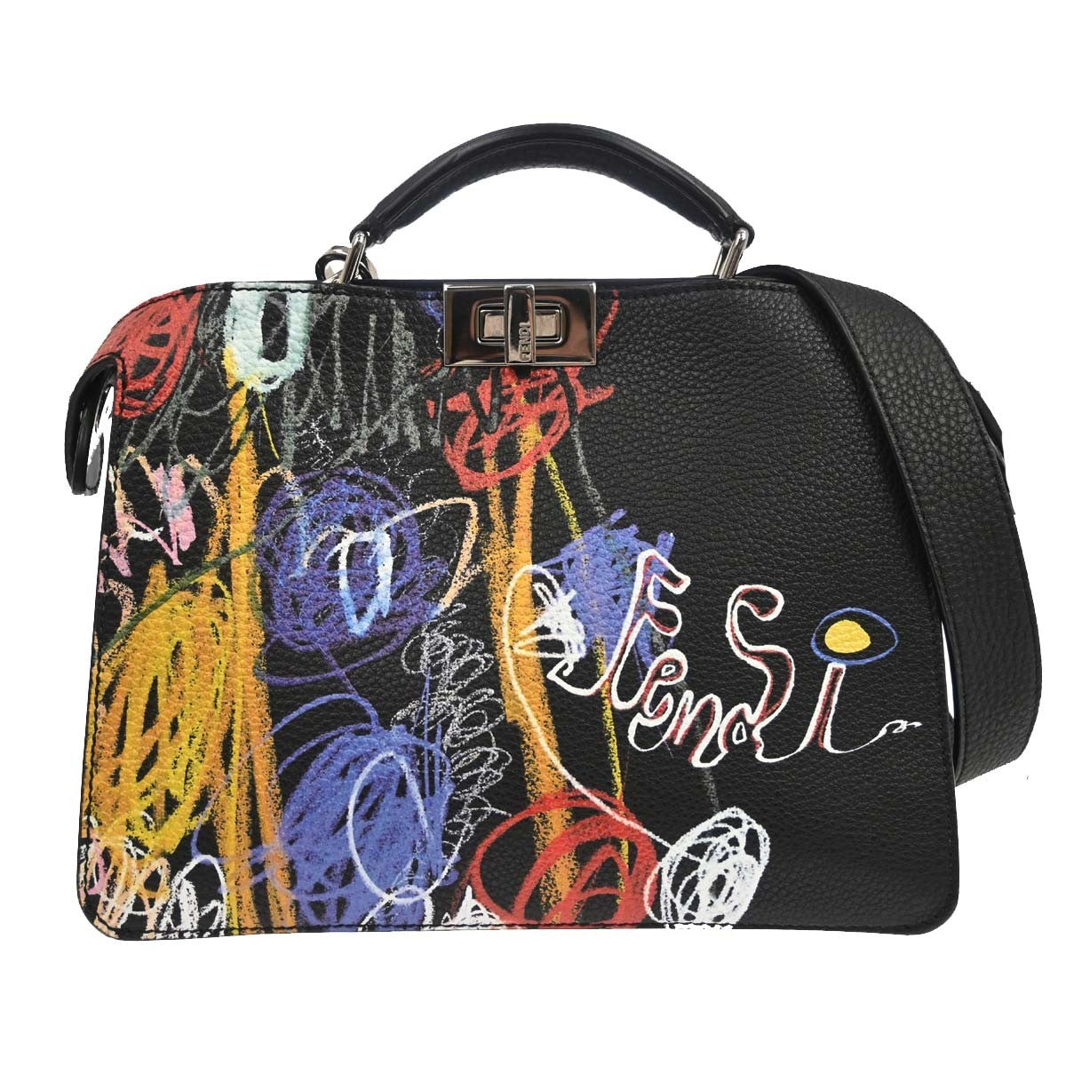 Fendi Peekaboo ISeeU Printed Leather Medium
