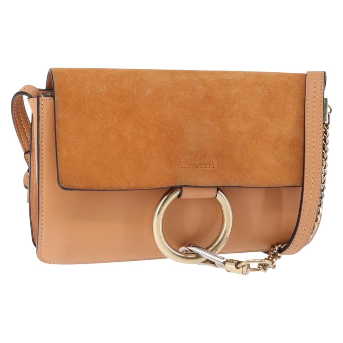 Chloe Faye Shoulder Bag Leather and Suede Small