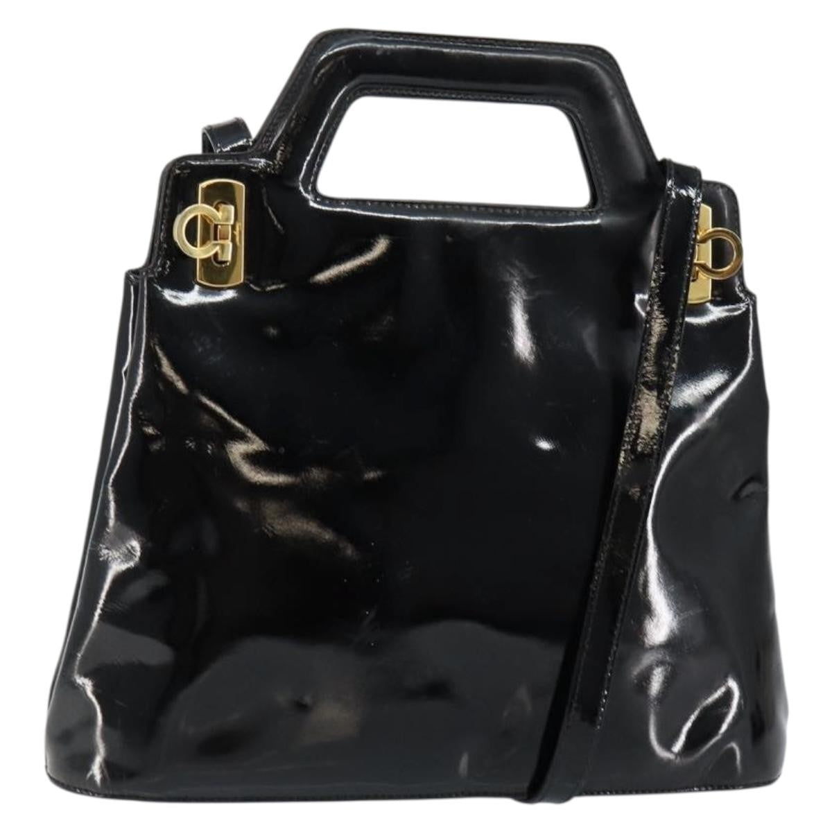 Salvatore Ferragamo Wanda Handbag Patent Leather Product Image