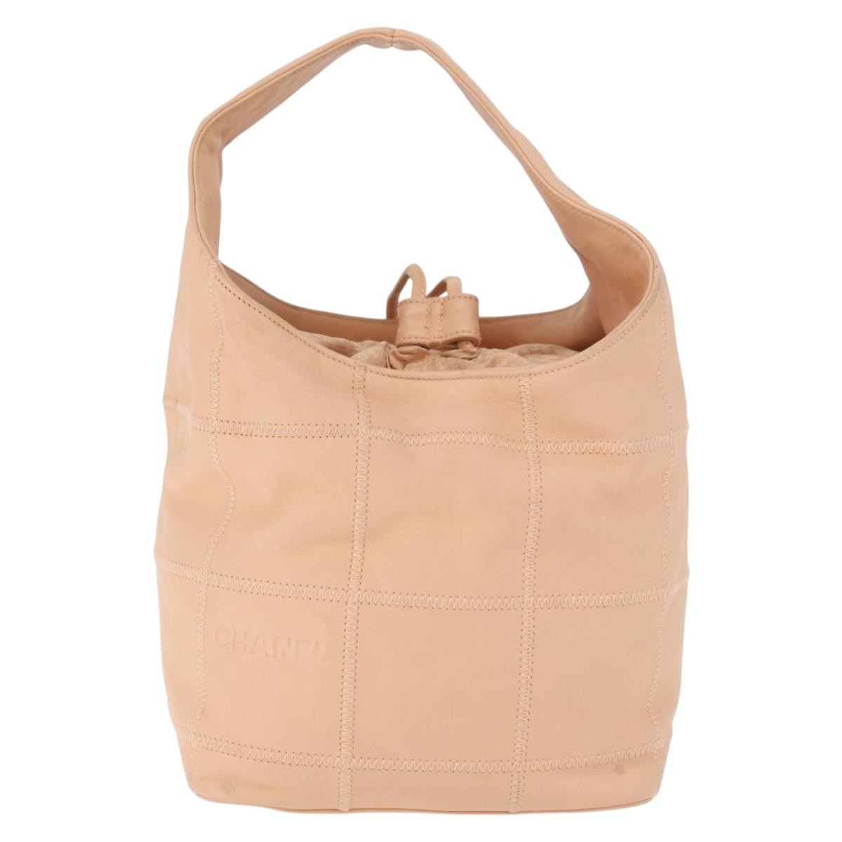 Chanel Square Stitch Tassel Hobo Quilted Leather Small