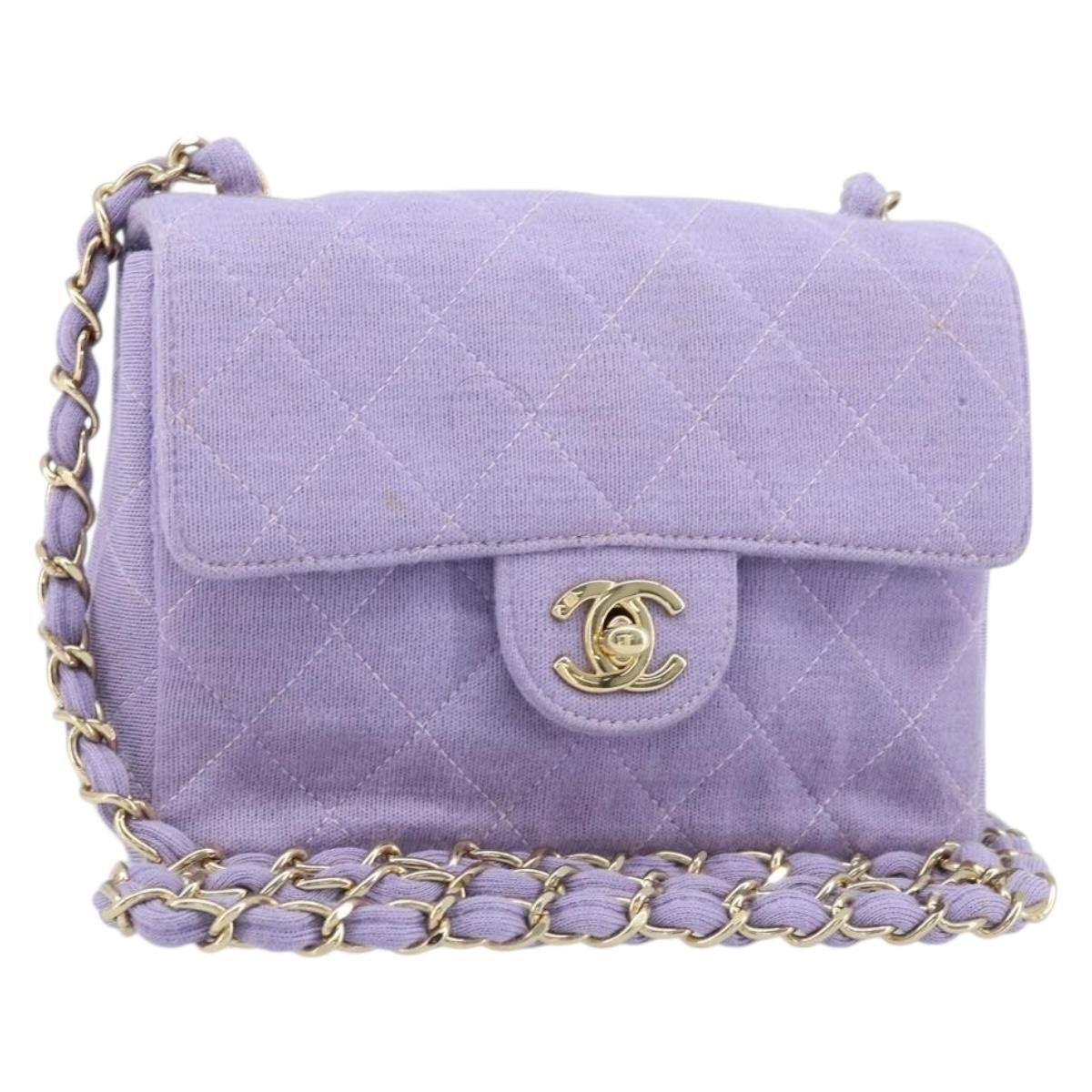 Chanel Square Classic Single Flap Bag Fabric Product Image