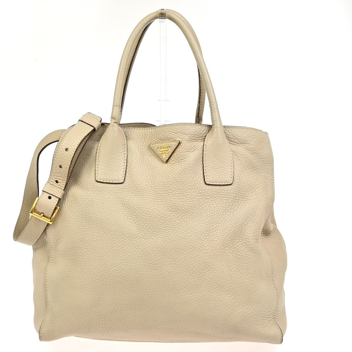 Prada Convertible Open Shopping Tote Vitello Daino Medium