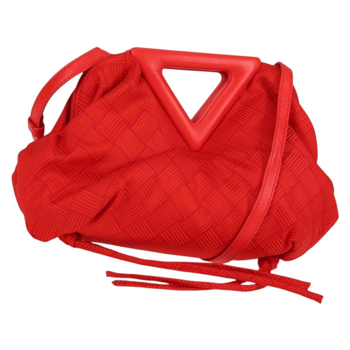 Bottega Veneta Point Shoulder Bag Chunky Knit Fabric Small