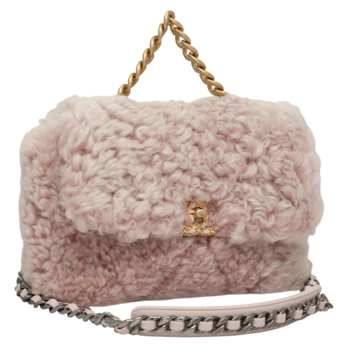 Chanel 19 Flap Bag Shearling Medium