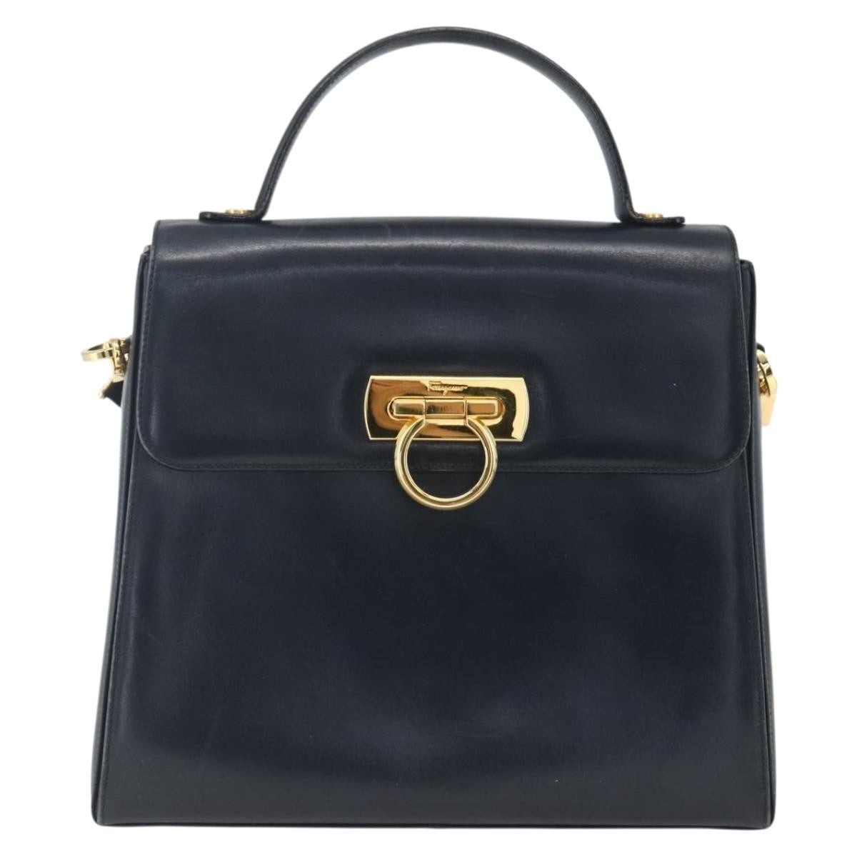 Salvatore Ferragamo Gancini Convertible Top Handle Leather Medium