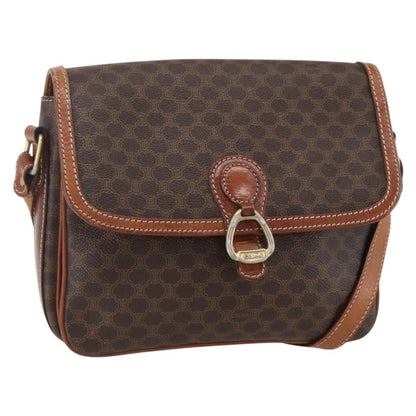 Celine Vintage Macadam Shoulder Bag Canvas and Leather Product Image