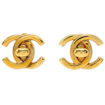 Chanel CC Turnlock Clip-On Earrings Metal Product Image
