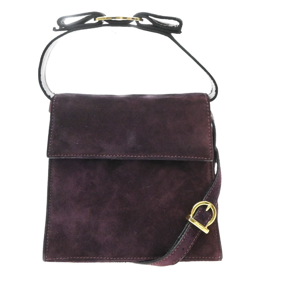 Salvatore Ferragamo Vintage Vara Bow Handle Shoulder Suede Mini