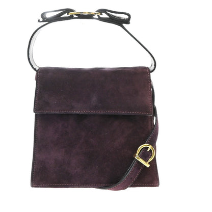 Salvatore Ferragamo Vintage Vara Bow Handle Shoulder Suede Mini