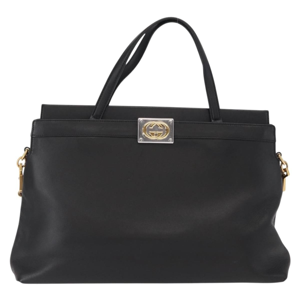 Gucci Linea Matisse Interlocking G Top Handle Tote Leather Medium