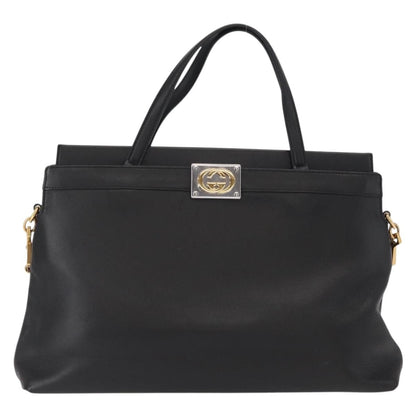Gucci Linea Matisse Interlocking G Top Handle Tote Leather Medium