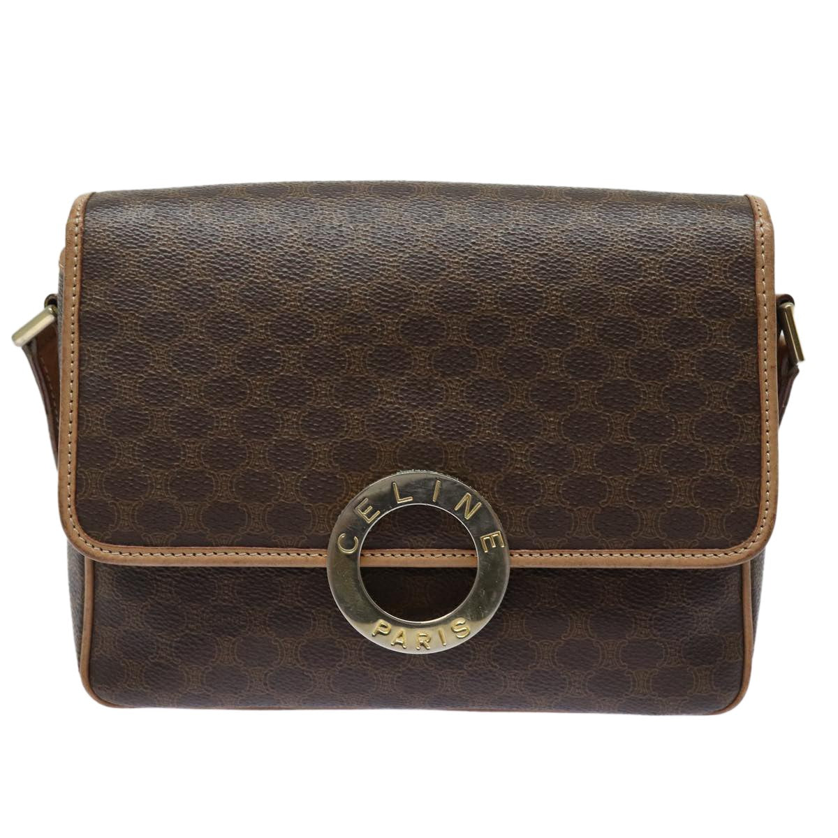 Celine Circle Logo Shoulder Bag Canvas Product Image