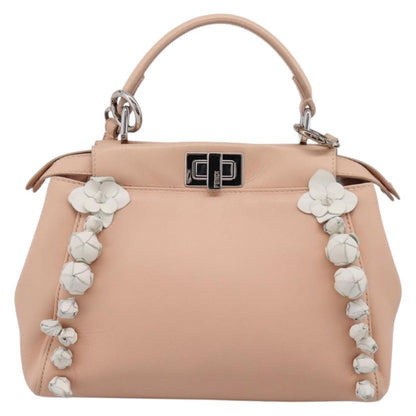 Fendi Rosebud Peekaboo Iconic Leather with Applique Mini