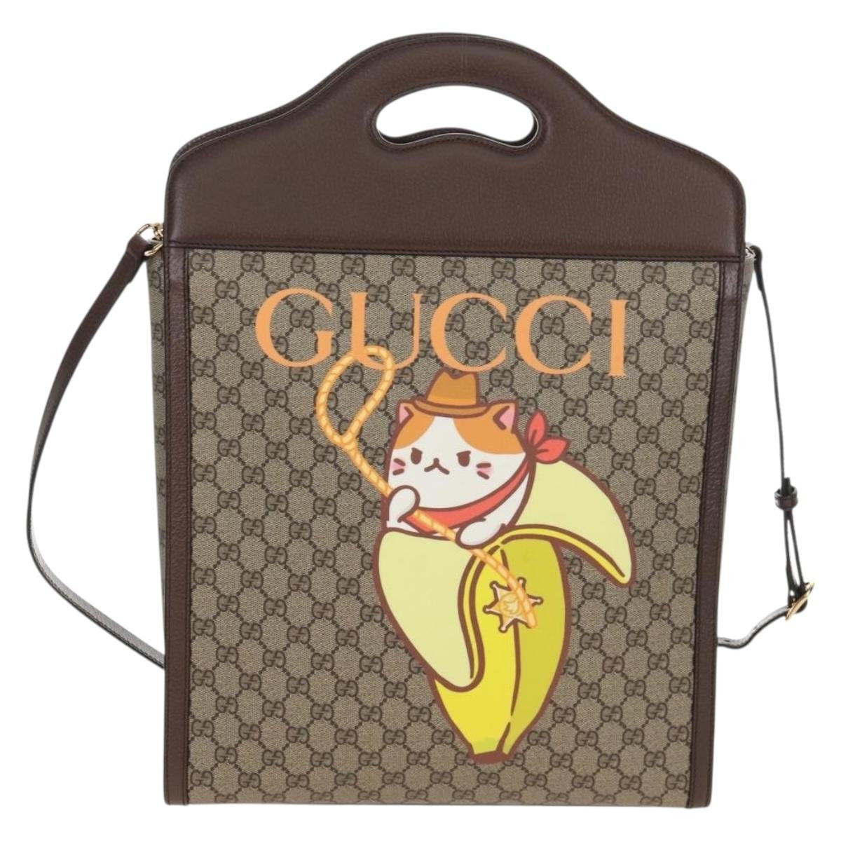 Gucci Cut Out Handle Printed GG Coated Canvas Product Image