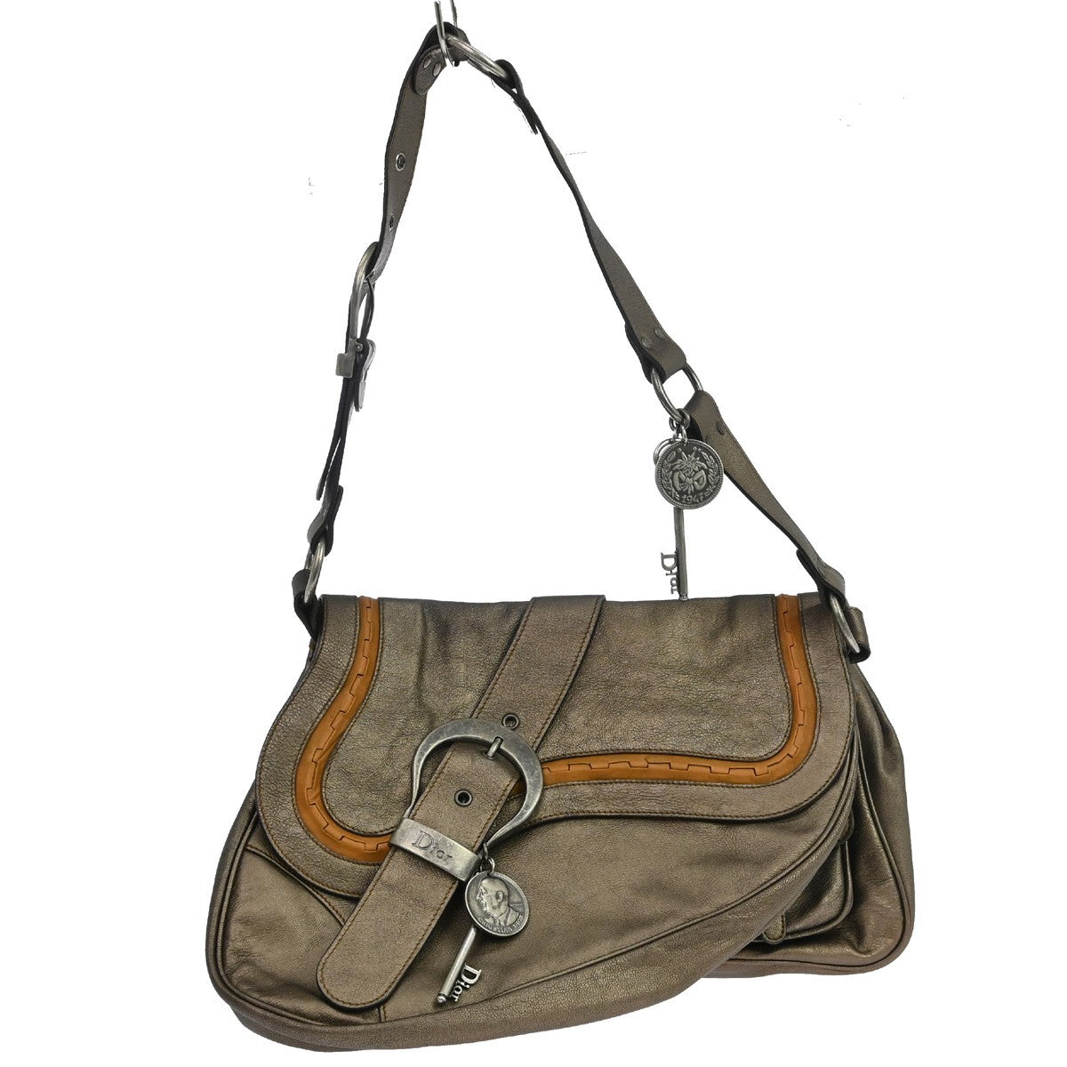 Christian Dior Vintage Gaucho Double Saddle Leather Small