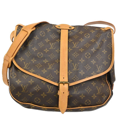 Louis Vuitton Saumur Handbag Monogram Canvas 35