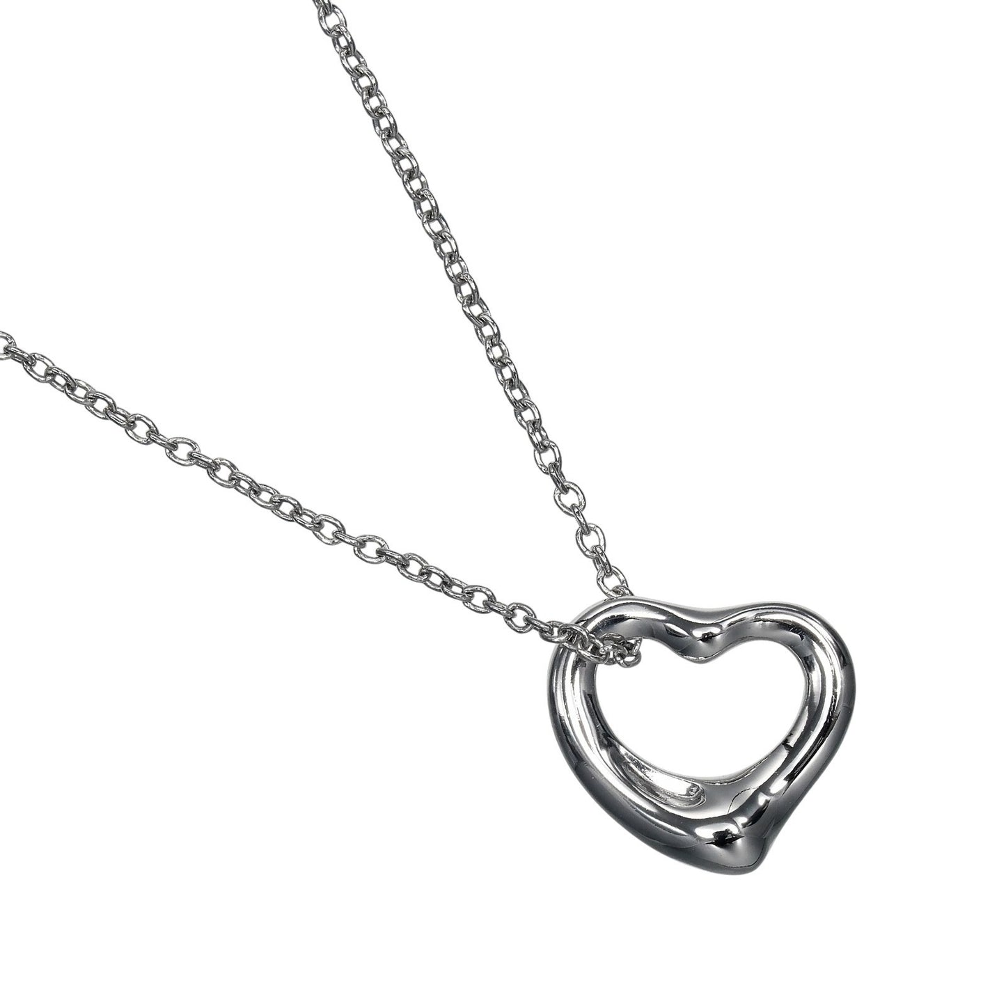 Tiffany & Co. Elsa Peretti Open Heart Pendant Platinum 9mm