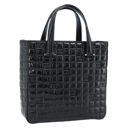 Chanel Chocolate Bar CC Tote Quilted Patent Small