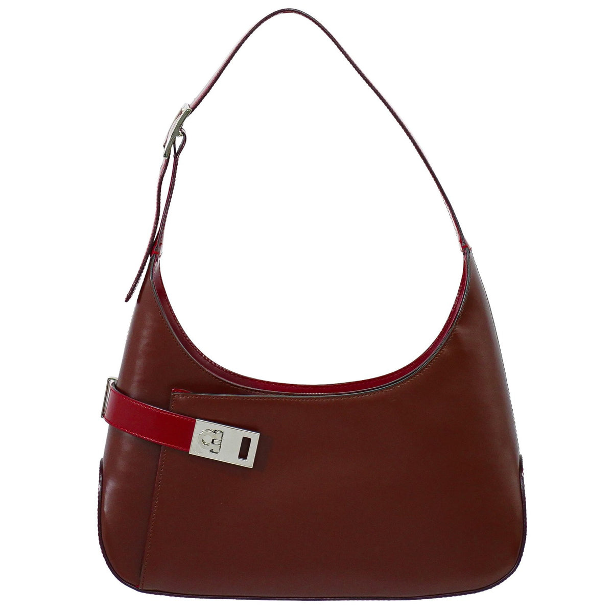 Salvatore Ferragamo Gancini Hobo Leather Medium