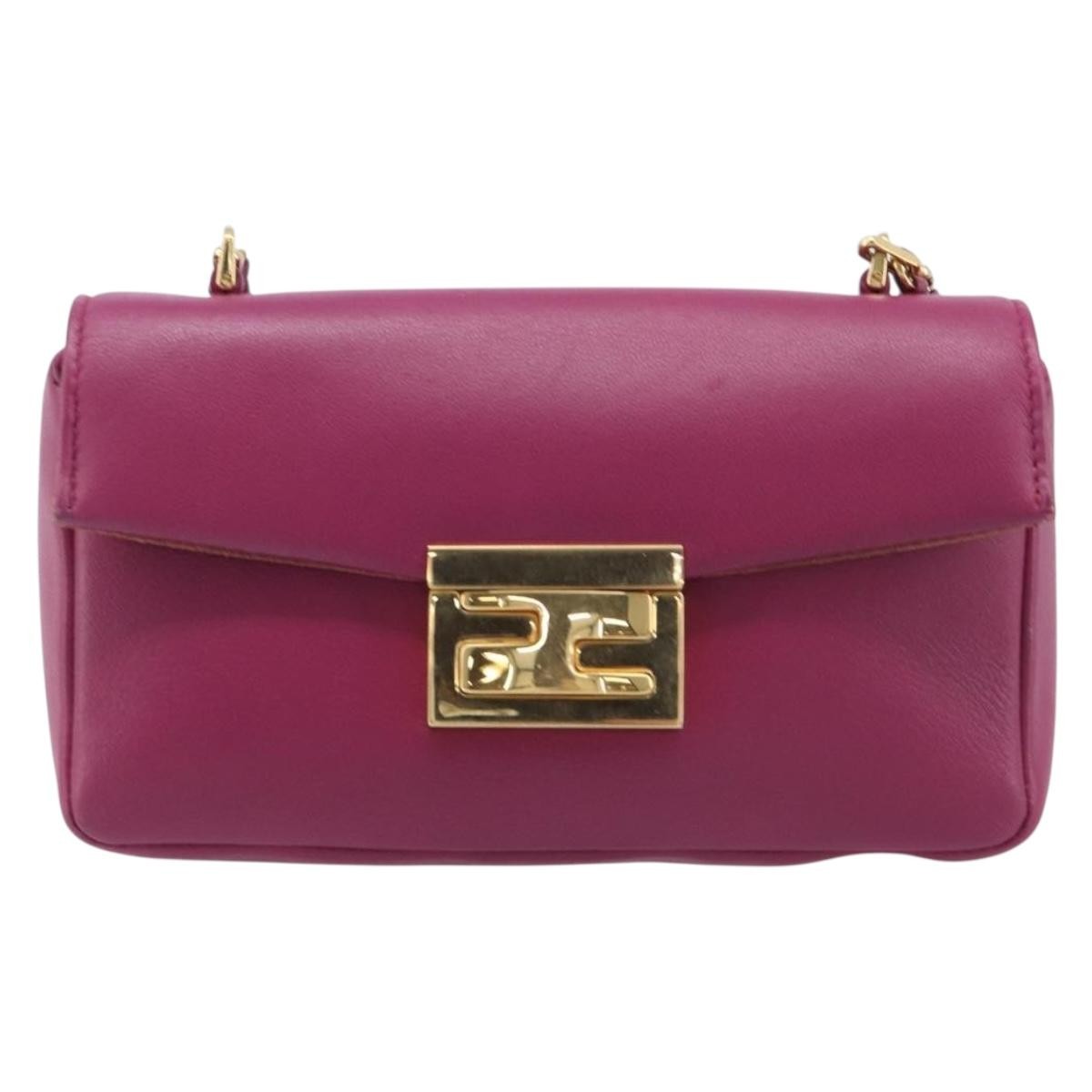 Fendi Be Baguette Flap Leather Mini