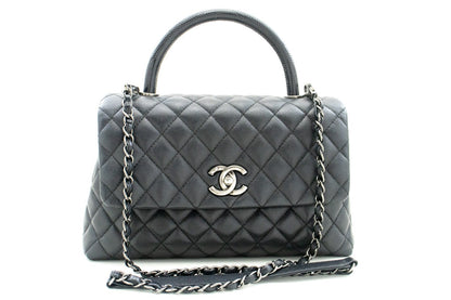 Chanel Top Handle Flap Quilted Caviar Leather Product Image