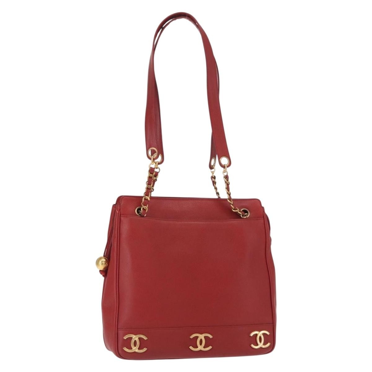 Chanel Vintage Metal CC Caviar Medium
