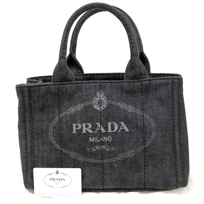 Prada Canapa Convertible Tote Denim Medium