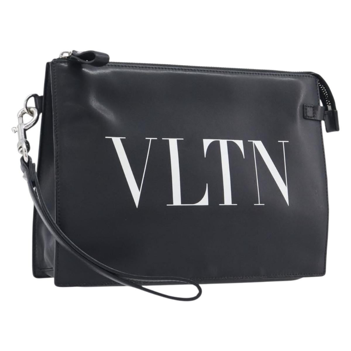 Valentino Garavani VLTN Wristlet Clutch Printed Leather Medium
