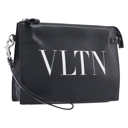 Valentino Garavani VLTN Wristlet Clutch Printed Leather Medium
