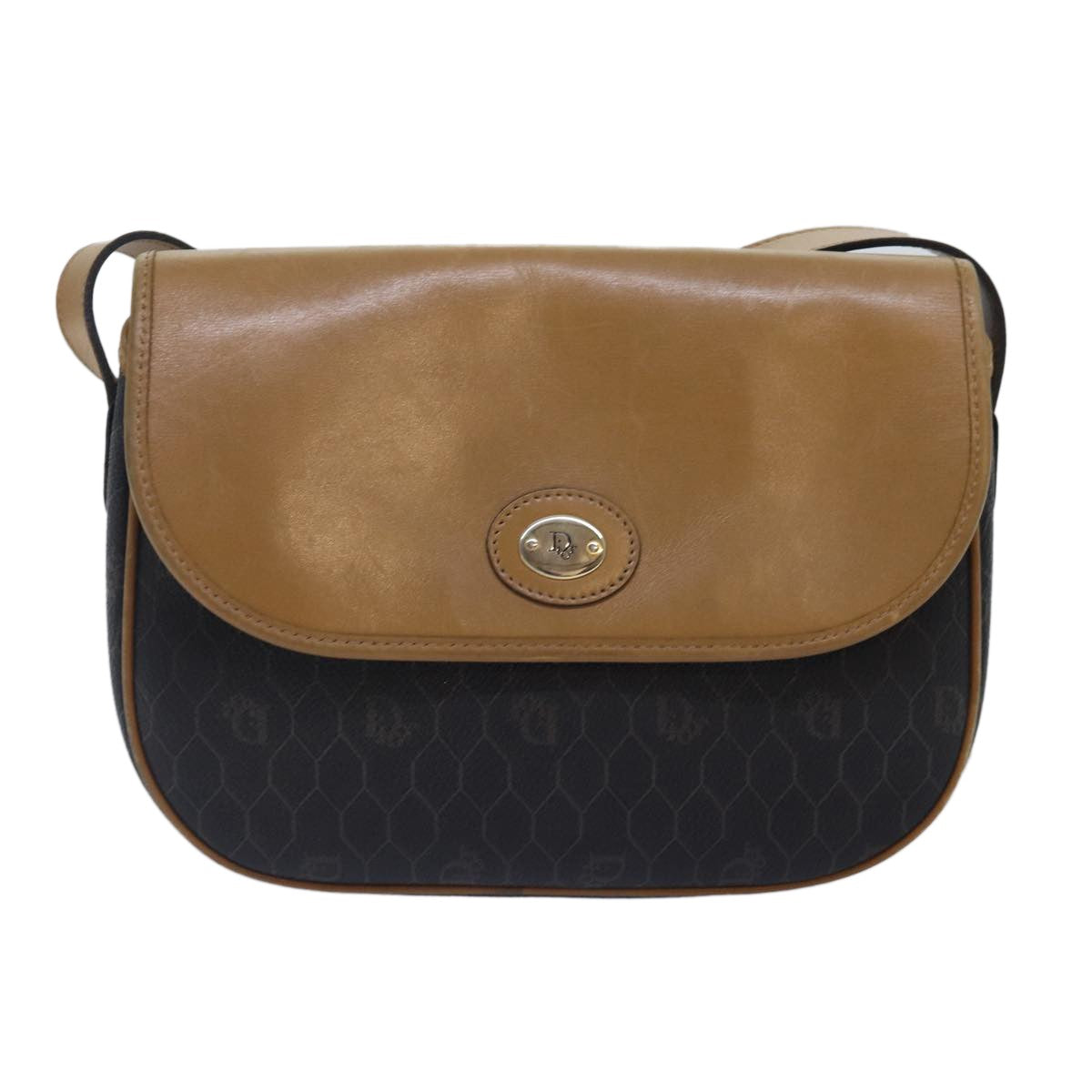 Christian Dior Vintage Honeycomb Shoulder Bag Canvas and Leather Product Image